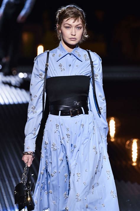 gigi hadid in prada|gigi hadid runway.